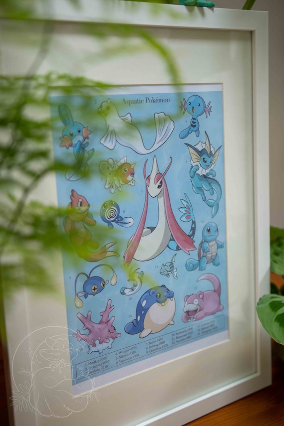 ポケモンタイプ図鑑風水彩画コレクション - Etsy 日本