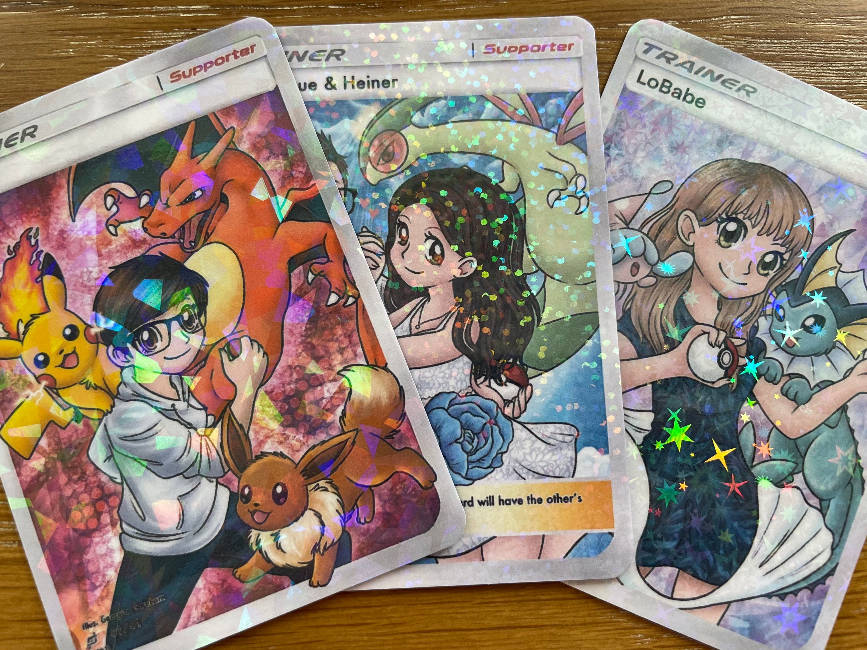 Custom Pokemon Trainer Holographic Hand Drawn Full Art Card - Etsy Custom Pokemon Trainer Holographic Hand Drawn Full Art Card - Etsy