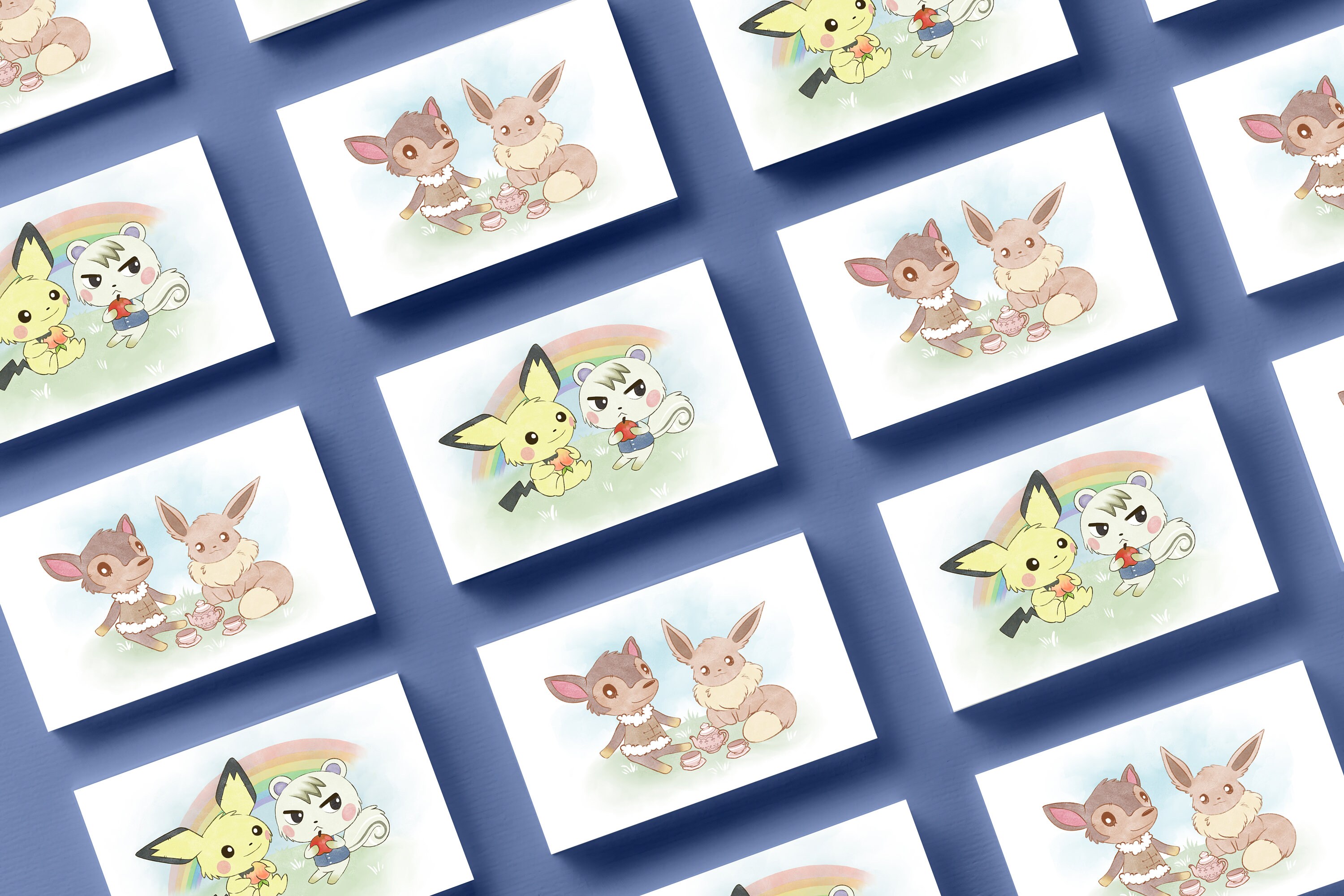 Animal Crossing x Pokemon Character Prints