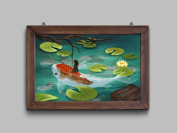 Faerie Pond Guardian Fantasy Print