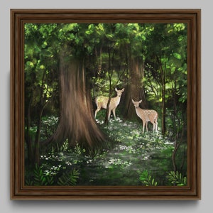 Hidden Woodland Painting Print