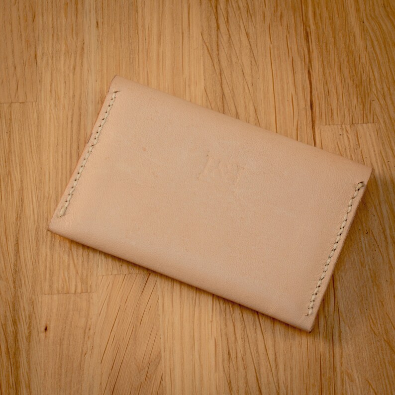 Handmade Full Grain Leather Cardholder Minimalist Wallet Etsy