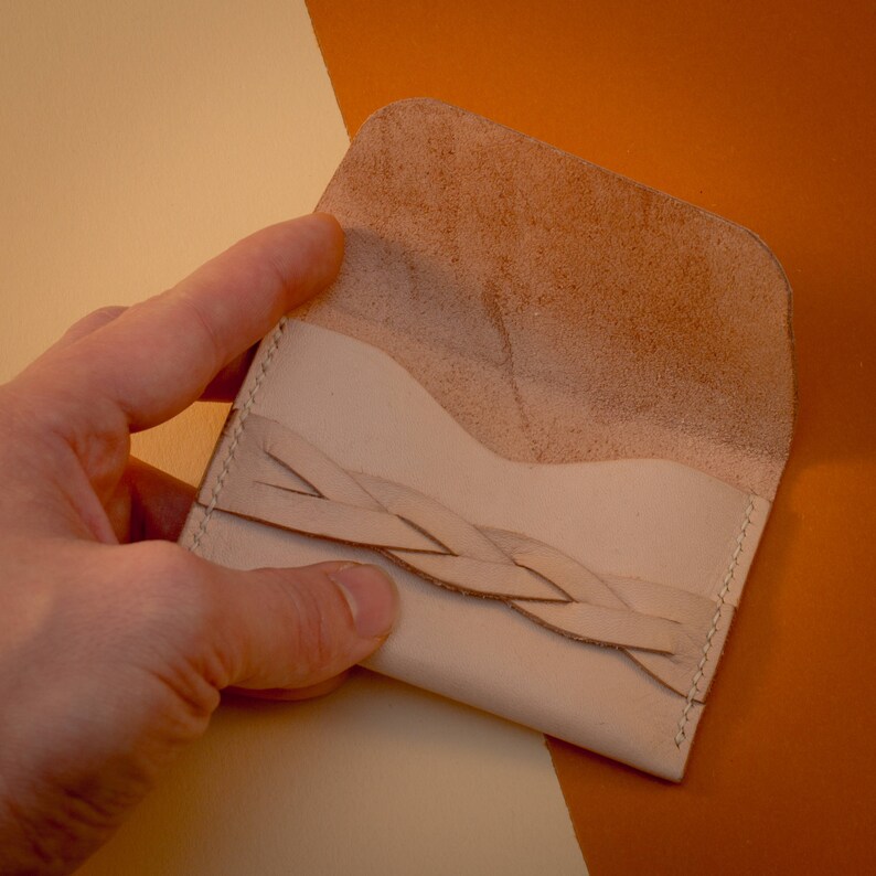 Handmade Full Grain Leather Cardholder Minimalist Wallet Etsy