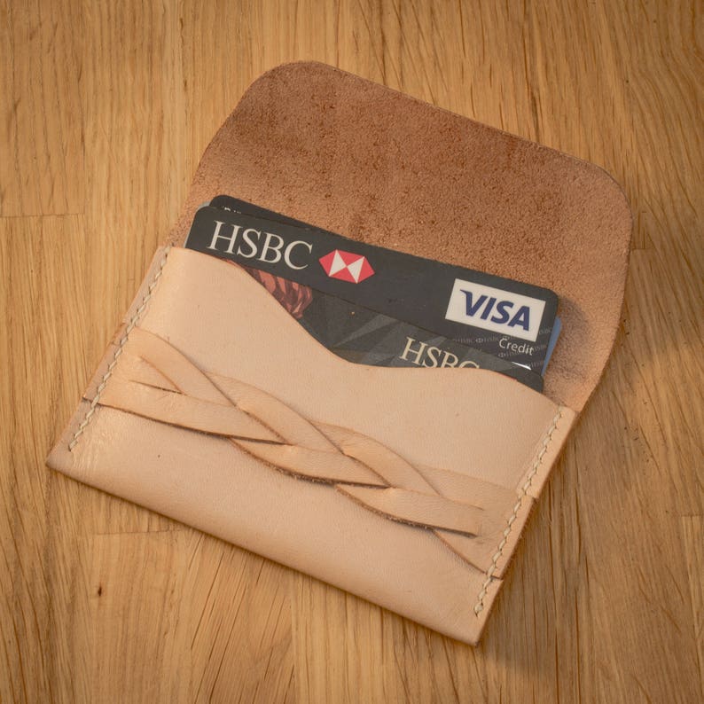 Handmade Full Grain Leather Cardholder Minimalist Wallet Etsy