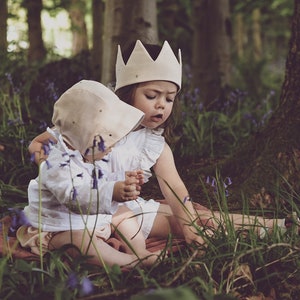 Children's Birthday Crown . Personalise with Age or Name . Fabric Crown . Powder pink & embroidered polka dots image 7