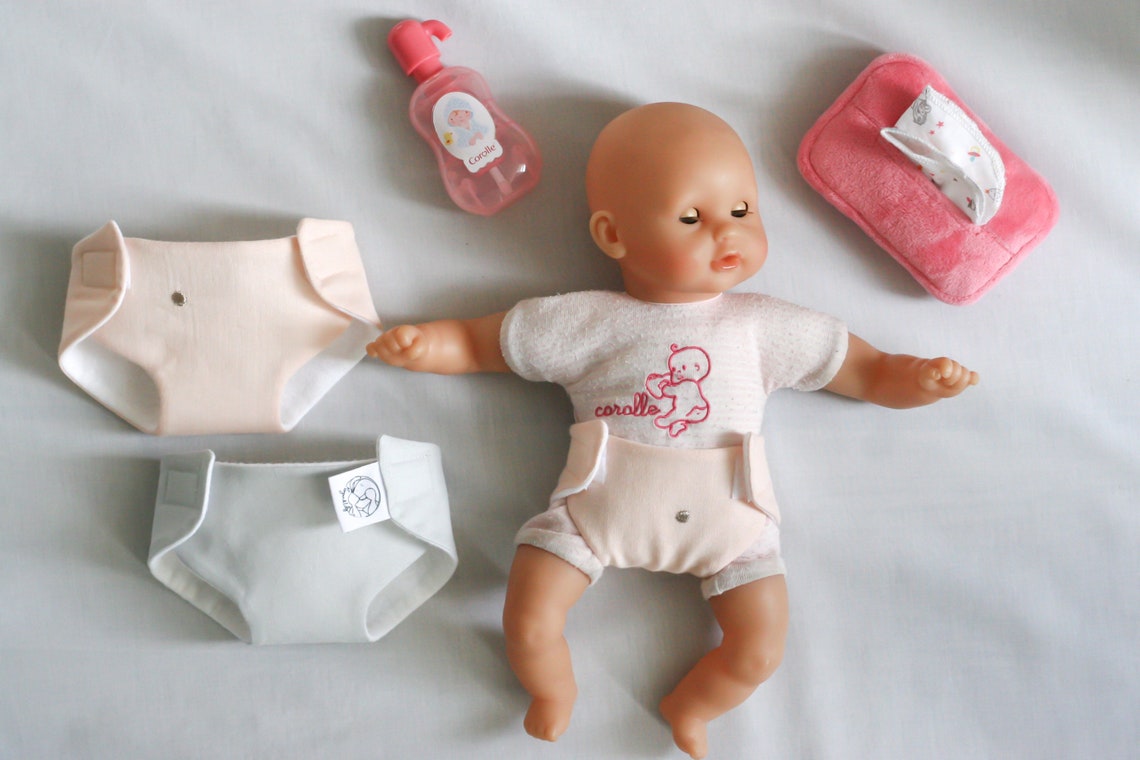 Baby doll Nappies / Diapers Set of 2 Gift for a Big sister Etsy