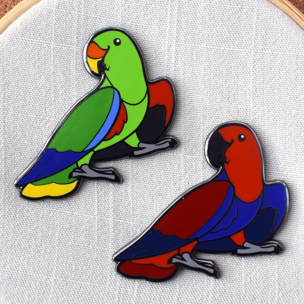 Pin de esmalte duro Eclectus - Masculino y Femenino