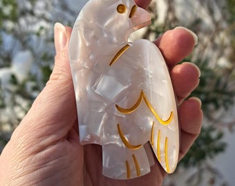 Dove Claw Clip - white bird hair accessory