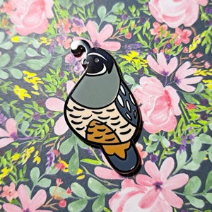 Quail Bird Hard Enamel Pin California Quail