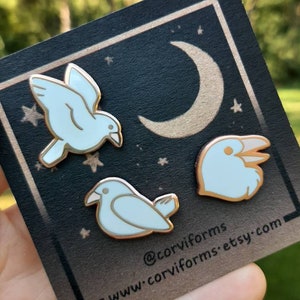 Crow Minipin Set of 3 - White