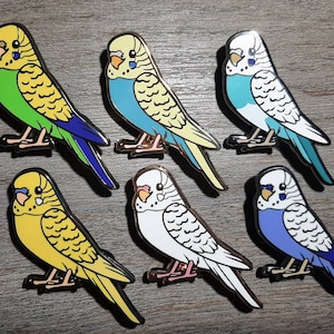 Budgie Hard Enamel Pin parakeet budgerigar