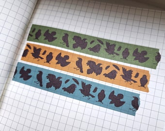 Crow Washi Tape - Raven Fall Autumn Halloween Stationary Sticker Bird