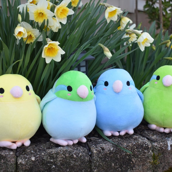 Parrotlet Plushie - Borb rund Papagei Stofftier Vogel