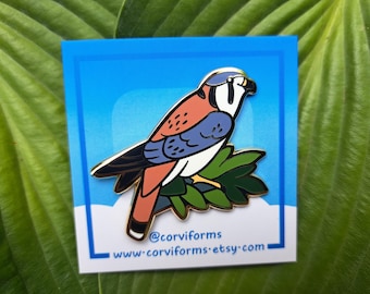 American Kestrel x Sassafras Enamel Pin