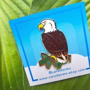 Bald Eagle x Eastern Hemlock Enamel Pin