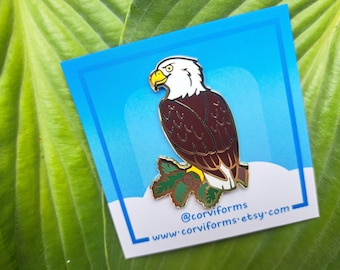 Bald Eagle x Eastern Hemlock Enamel Pin