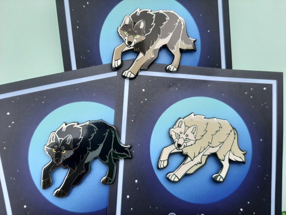 Wolf Hard Enamel Pins - Arctic Timber Wolves - Cassie Animorphs