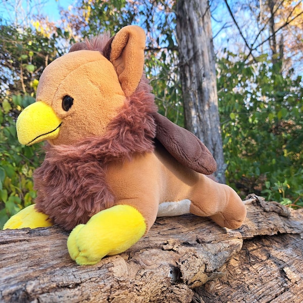 Samson the Gryphon Plushie - cute soft fantasy griffin stuffed animal plush