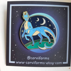 Andalite - Animorphs Inspired Enamel Pin Blue Alien Ax