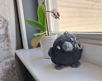 Crow Plush Keychain
