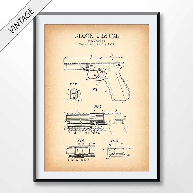 Glock Poster Vintage Circa 2001
