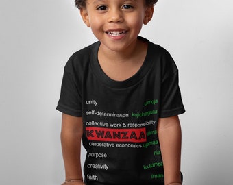 Kwanzaa Principles Wrapped Youth Short Sleeve T-Shirt