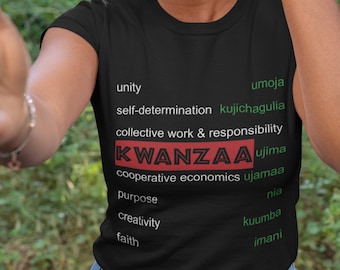 Kwanzaa Principles Wrapped Short-Sleeve Unisex T-Shirt