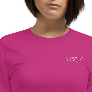 Funny Shrug Keyboard Emoji Embroidered Short-Sleeve Unisex T-Shirt