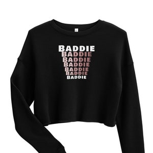 Baddie Trendy Crop Sweatshirt