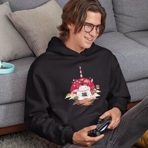 Japanese Sumo Beckoning Cat Unisex Hoodie