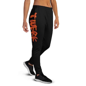 Twerk Wear Orange Graffiti Athletic Sports Dance Women&#39;s Joggers
