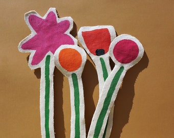 hardened acrylic on canvas flowers