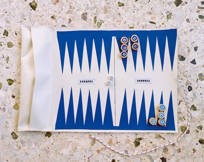waterproof evil eye roll backgammon,  greek tavli