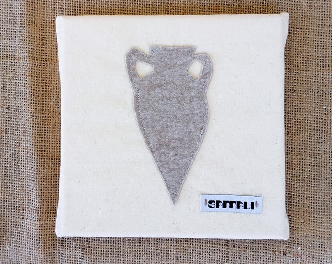 felt amphora-textile collage