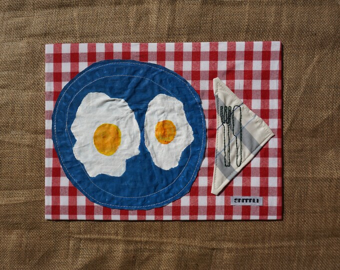 Omelette breakfast at samali studio - textile collage