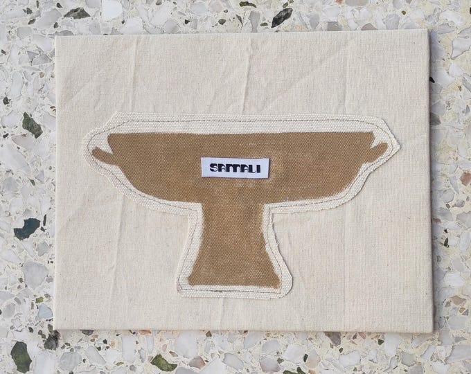 ancient greek kylix - textile collage