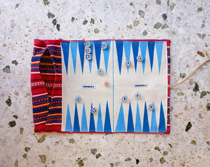 loom evil eye roll backgammon, ifanto greek tavli