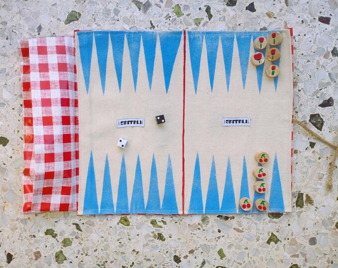 poppies/cherries roll backgammon