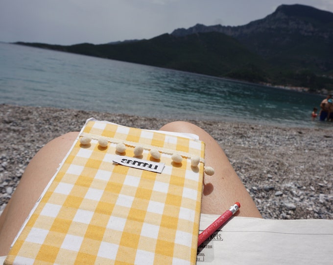 yellow gingham journal A5