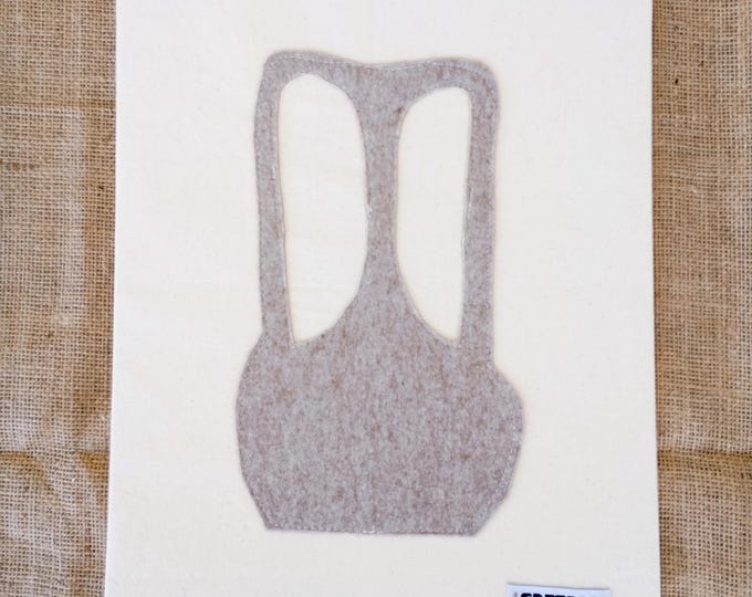 felt amphora-textile collage