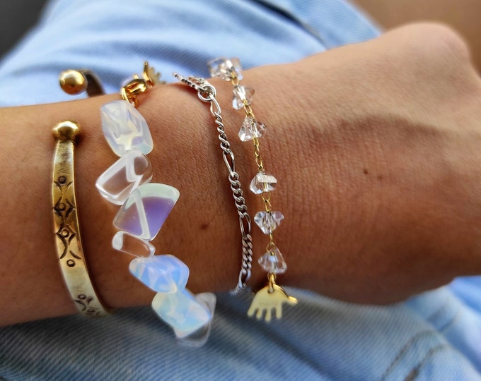 moonstone chips bracelet