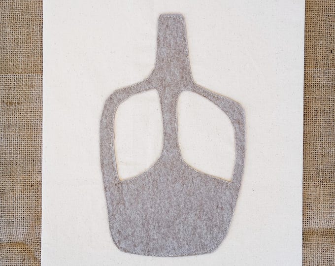 felt amphora- textile collage