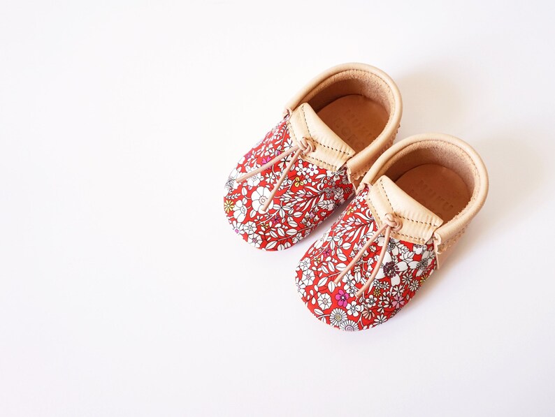 red baby moccasins