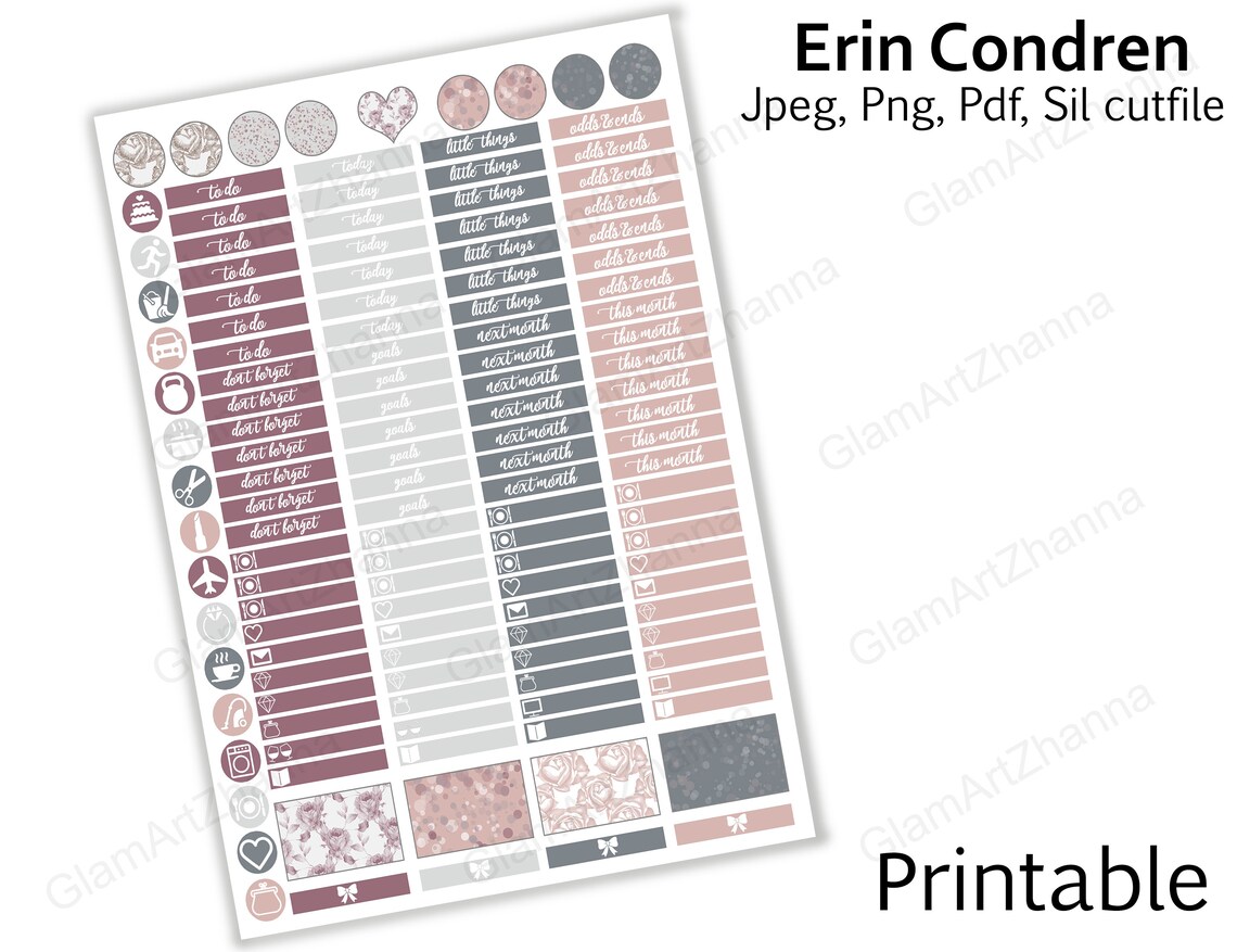 Planner Girl Sticker Planner Stickers Digital Planner Stickers Etsy