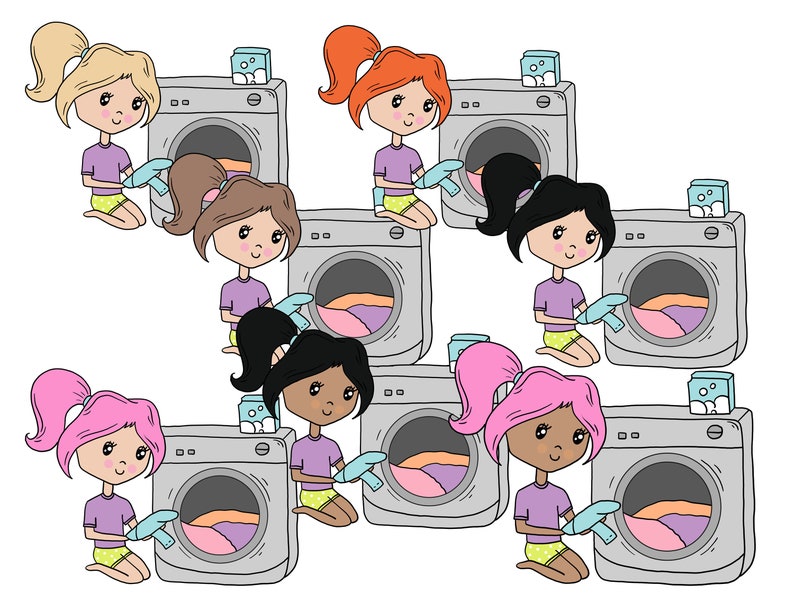 Functional Stickers cleaning stickers cleaning clipart | Etsy