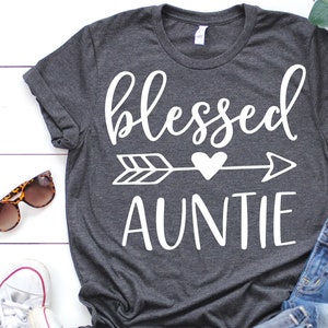 Bienheureuse tante Svg, bienheureuse tante Svg, chemise tribal tante Svg, future tante Svg, flèche de plume, tante cadeau fichier coupe Svg pour Cricut, Png, Dxf