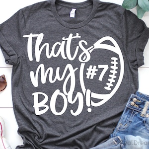 Thats My Boy Svg, Mamma Football Svg, Maglietta da calcio divertente, Il più grande tifoso di calcio, Nana Football, File Svg Cheer Football per Cricut, Png, Dxf