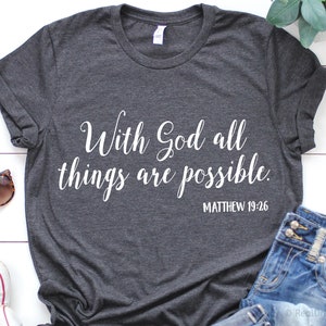 With God All Things are Possible Svg Scripture Svg Bible Quote Svg Christian Bible Verse Svg Matthew Svg for Cricut Cutfile Silhouette Cameo