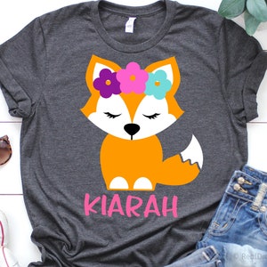 Girl Fox Svg, Flower Fox Svg, Fox Monogram Svg, Fox Birthday Svg, Fox with Lashes, Woodland Animals, Girl Shirt Svg for Cricut, Png, Dxf