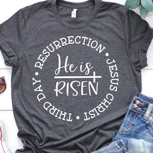 He is Risen Svg, Easter Svg, Christian, Jesus Resurrection, Bible Verse Svg, Savior, Empty Tomb Svg Cut Files for Cricut, Png, Dxf
